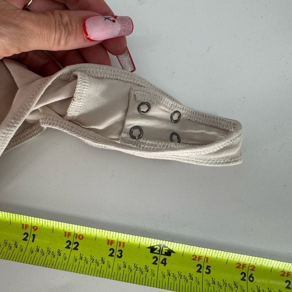 Abercrombie & Fitch Satin Cowl Neck T-Strap Bodysuit - Picture 8 of 12